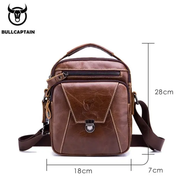 Δερμάτινο τσαντάκι ώμου Bull Captain DJB 041 καφέ - One Size 2