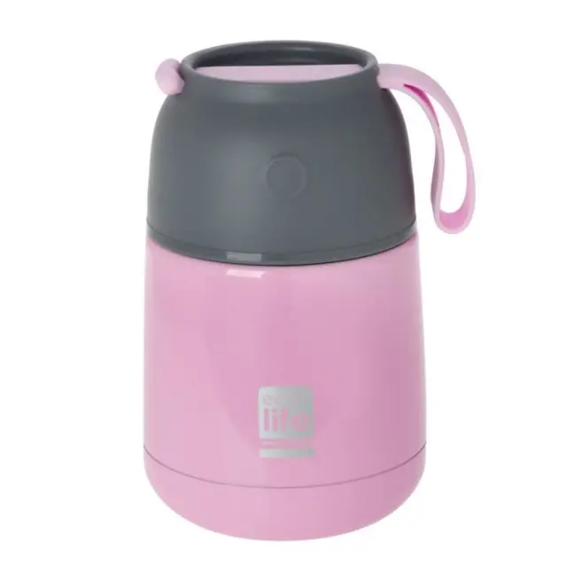 Ecolife Βρεφικό Θερμός Φαγητού Ανοξείδωτο Baby Pink 450ml