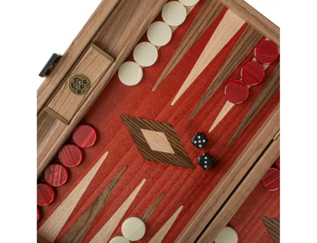 Σετ Χειροποίητο Τάβλι Premium Walnut with Red Oak Manopoulos από Ξύλο με διαστάσεις 30x20cmBKR3 3