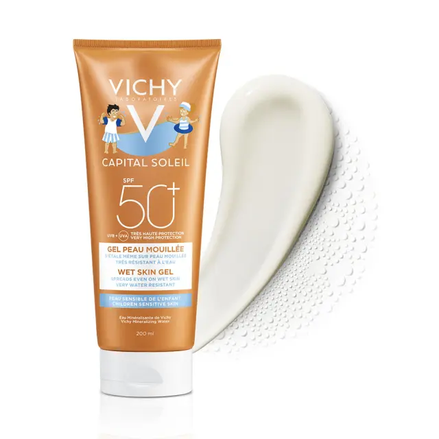 VICHY Capital Soleil Wet Skin Gel Kids SPF50+ Παιδικό Αντηλιακό Ανθεκτικό στο Νερό με Πολύ Υψηλή Προστασία, 200ml 2
