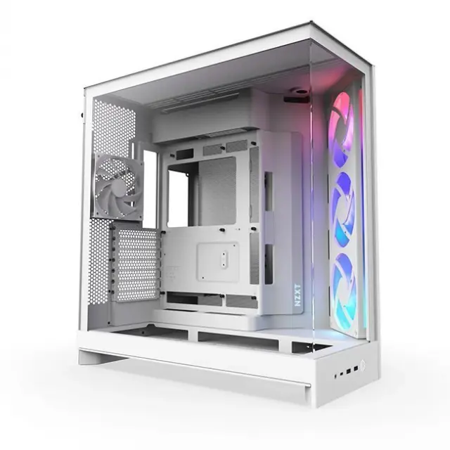 NZXT PC Case H9 Flow RGB Midi Tower White (CM-H92FW-R1)