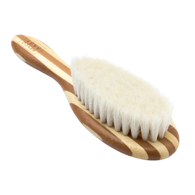 Meyco Βρεφικό Σετ Περιποίησης Μαλλιών Bamboo Stripe Natural/Walnut 3τμχ 3