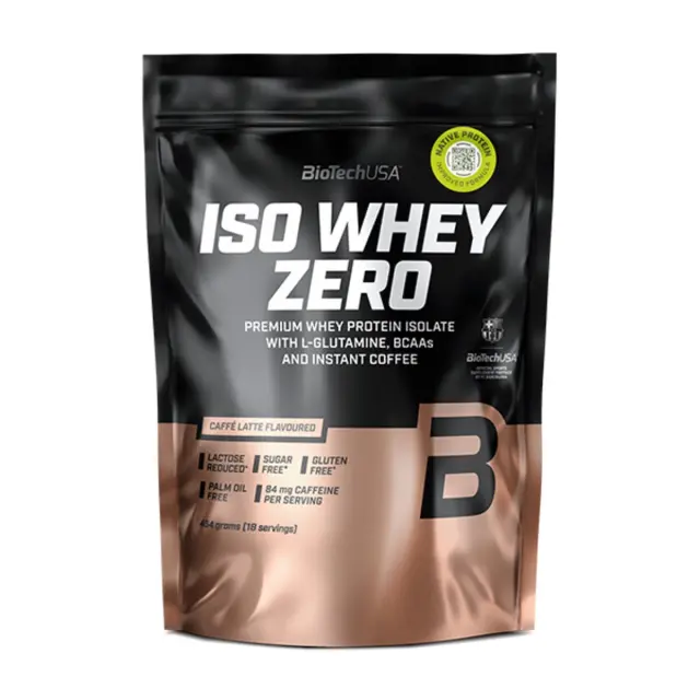 Biotech USA Iso Whey Zero Lactose Redused Πρωτεΐνη Ορού Γάλακτος Χωρίς Γλουτένη με Γεύση Caffee Latte 454gr