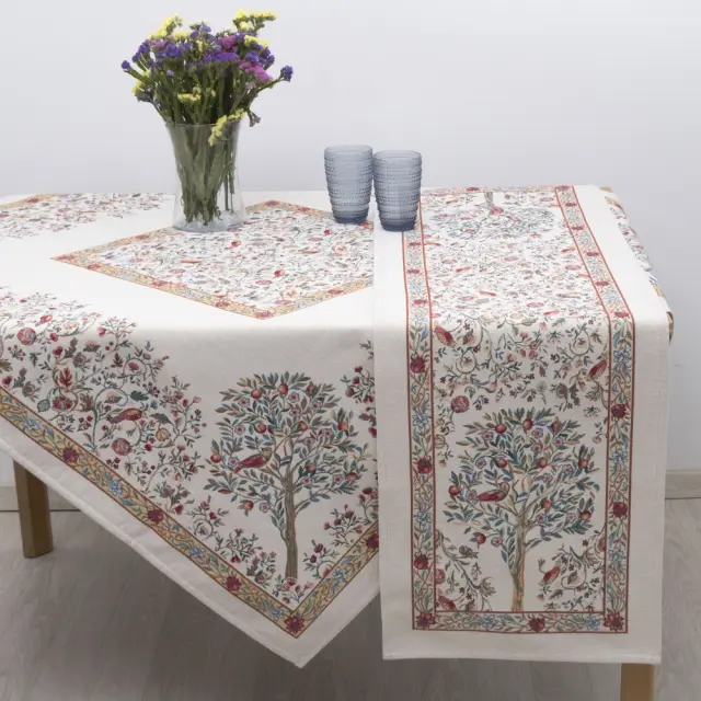 Τραπεζοκαρέ Dimeco Alina Beige 140x140 - 140 x 140