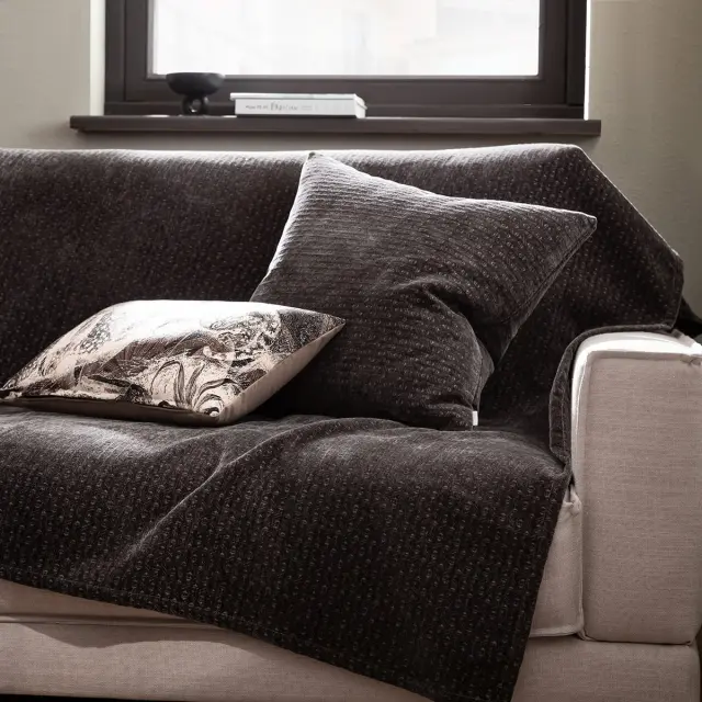 Ριχτάρι Τριθέσιου 180x310cm GOFIS HOME Valley Carbon Black 421/ 14