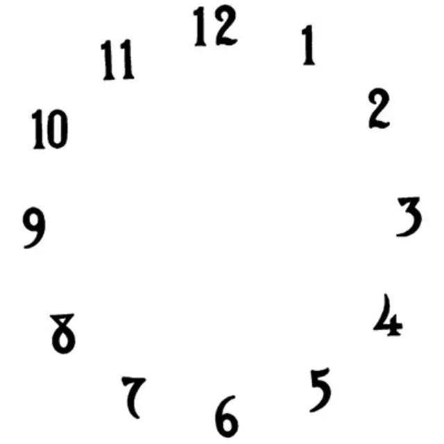Μεταλλικοί Αριθμοί για Ρολόγια 1-12 - 10mm - Black