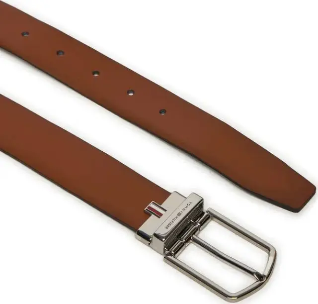 Tommy Hilfiger Ανδρική Μεσαία Ζώνη Luxe Reversible από Λείο Φυσικό Δέρμα Μαύρη 100cm 3