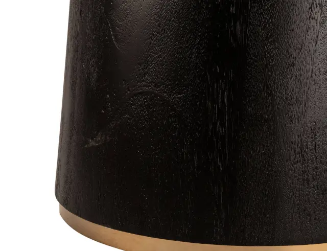Τραπεζαρία Arca Veas PTMD Luxury Living από Ξύλο Mango, με διαστάσεις 150x150x77cm - Black, Gold - Δεν περιλαμβάνονται οι καρέκλες 3