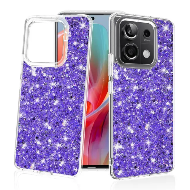 Techsuit® Sparkly Glitter για Redmi Note 13 Pro 5G/Poco X6-Purple