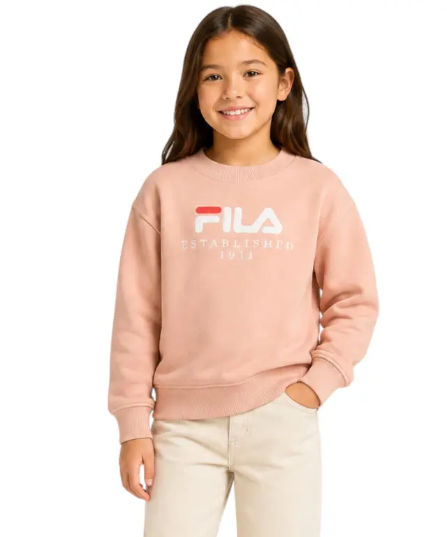 Fila - Παιδική Μπλούζα Φούτερ Benna FAK0430-40133 Ροζ