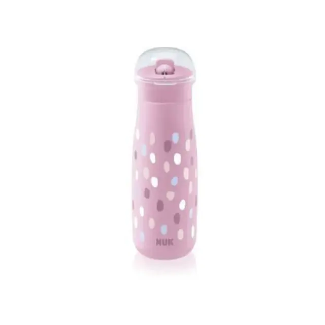 Nuk Drinking Bottle Mini-Me Flip Pp Παγουράκι με Ρύγχος 12m+ (102.253.27) Ροζ, 450ml