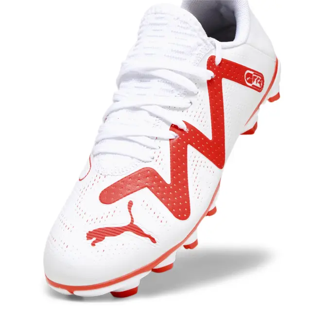 Puma Kids Future Play FG/AG JR Άσπρο - Κόκκινο 107388-01 (Puma) 2