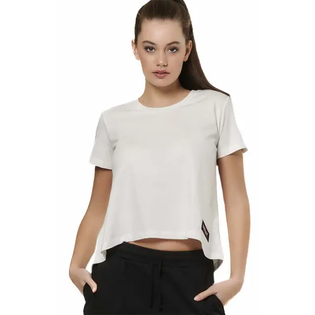 Body Action Women's Crossover Top Άσπρο 051528-02 (Body Action) - Medium