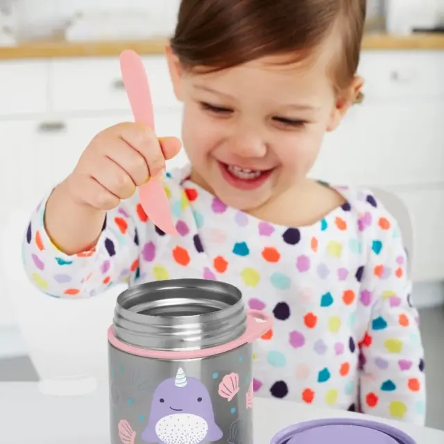 Skip Hop Zoo Ανοξείδωτος Θερμός Φαγητού 325ml Narwhal Purple 2