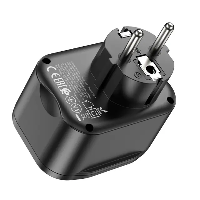 Φορτιστής Hoco NS3 4000W με 1xUSB-C PD20W 18W 2xUSB-A 5V/3A QC3.0 και Θύρα Σούκο Μαύρος 3