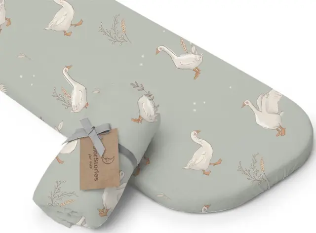 Σεντόνι με Λάστιχο Αντιαλλεργικό 35x70cm Happy Goose Stories Olive 5904067052482