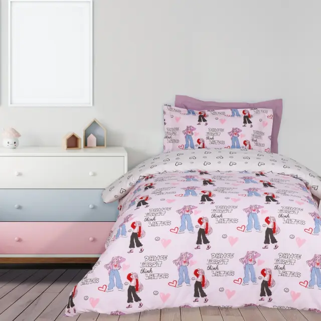 Σετ Σεντόνια 170x260 Μονά Das Home 4940 Pink-Grey 100% βαμβακερόΧωρίς Λάστιχο