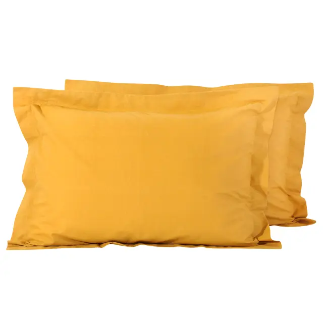 Ζεύγος μαξιλαροθήκες μουσταρδί 50x70x5cm Das Home 1019