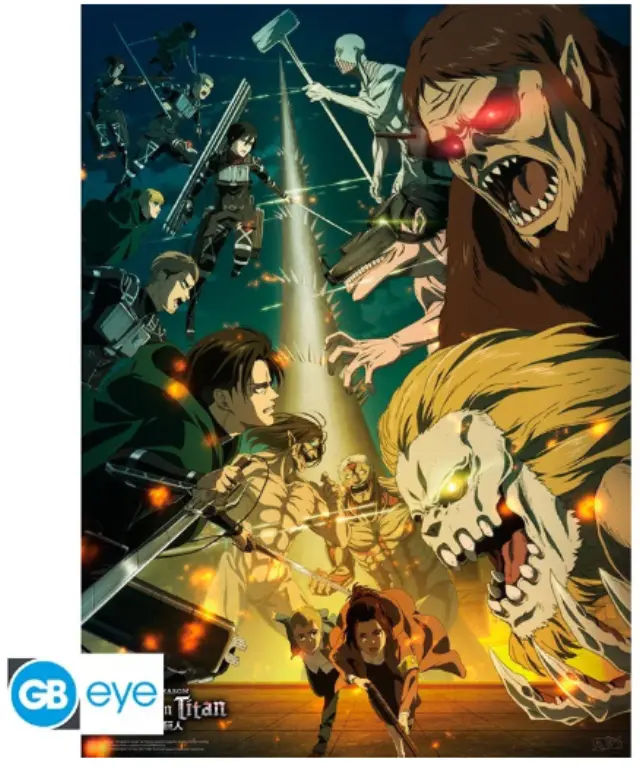 ATTACK ON TITAN Αφίσα Paradis vs Marley (52x38cm)