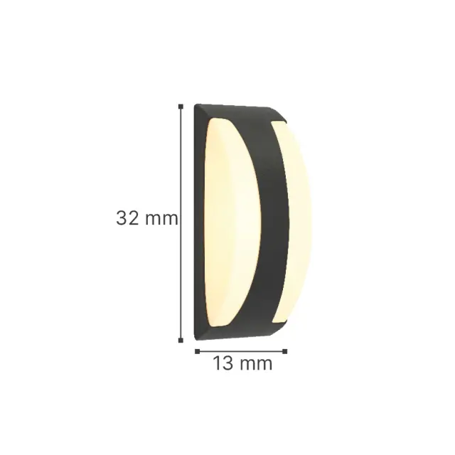 InLight Wildwood - E27 Outdoor Wall Lamp in Grey Color (80203634) 2