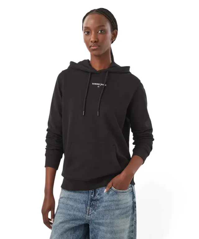 Tommy Hilfiger - Γυναικείο Φούτερ Classic Logo Regular Fit DW0DW23537-BDS Μαύρο 2