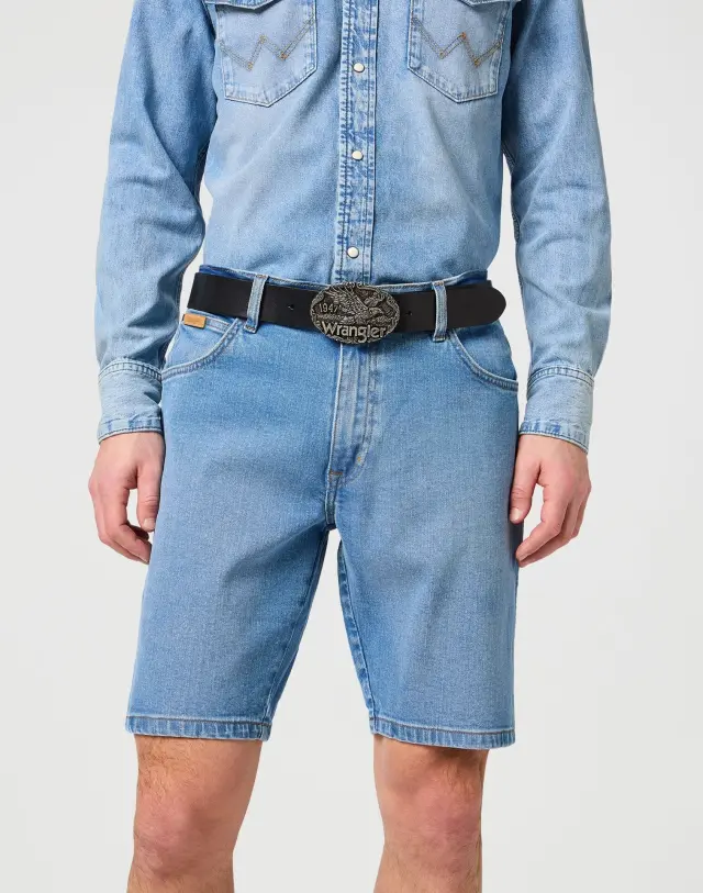 Wrangler W EAGLE W0E5U1100 Δερμάτινη Ζώνη - Black - 110 3
