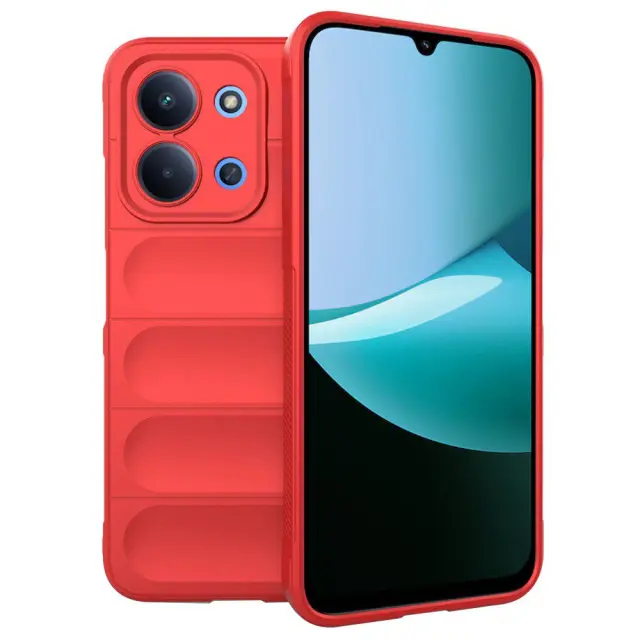 Techsuit® Rugged Anti Scratch Θήκη για Redmi 15C- Red