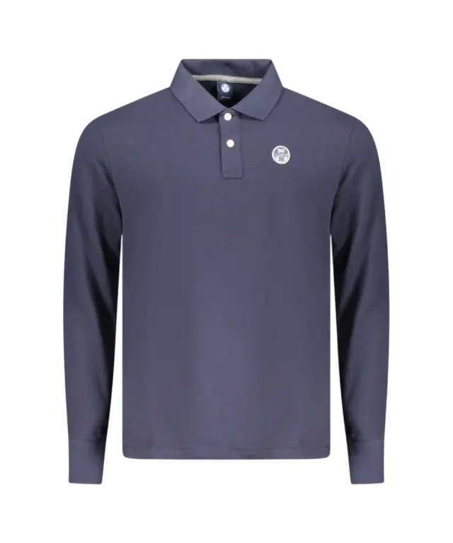 North Sails - Ανδρικό T-shirt Μακρυμάνικο Polo 995021-000-0802 Μπλε Σκούρο
