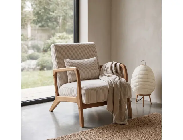 Πολυθρόνα Scott Home Deco Factory με διαστάσεις 64.5x86x75cm - Beige HD0349