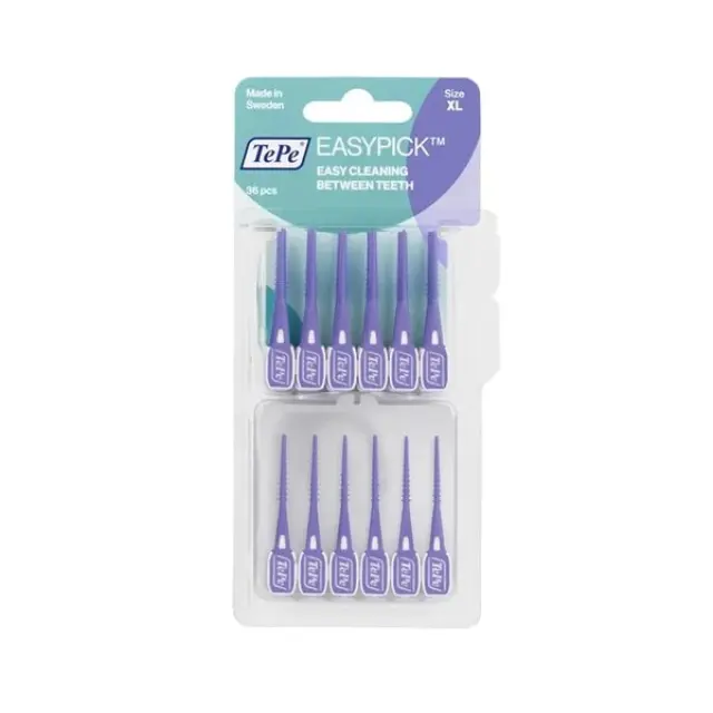 TePe EasyPick Μεσοδόντιες Οδοντογλυφίδες Extra Large Μωβ 36τμχ 3