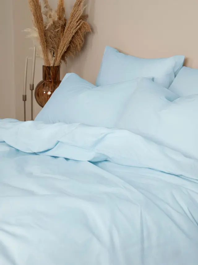 Σετ Σεντόνια Cotton Feelings 103 Light Blue Μονό με λάστιχο(105x205+30) Sunshine 2