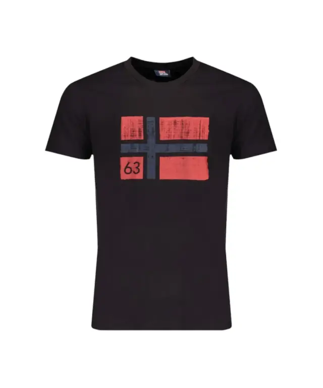 Norway Nautical School - Ανδρικό T-shirt Κοντομάνικο 846019-BLACK Μαύρο