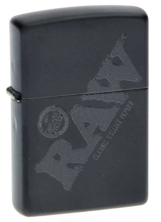 ZIPPO Raw Αναπτήρας - Black with Black Logo