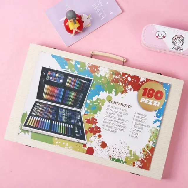 Kelepoyri PAINT-SET-180PCS Σετ Ζωγραφικής σε Βαλιτσάκι Ξύλινο 47.5x29.5cm 180τμχ 47006850 2