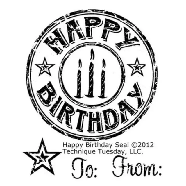 Σφραγίδα clear stamp, Happy Birthday