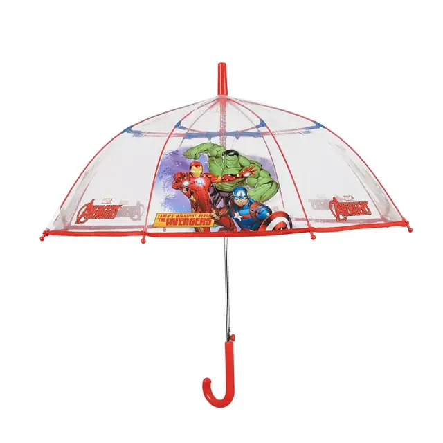 Αυτόματη Παιδική Διάφανη Ομπρέλα Marvel Avengers Perletti Kids