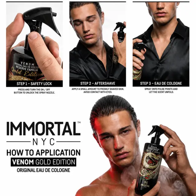 Immortal NYC Reserve Eau de Cologne Venom Gold Edition 500ml 3