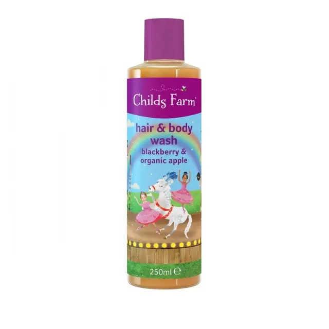 Childs Farm Βιολογικό Παιδικό Σαμπουάν & Αφρόλουτρο με Βατόμουρο / Μήλο σε Μορφή Gel 250ml