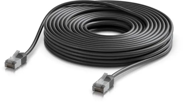 Ubiquiti UniFi outdoor premium Cat6A patch cable, 15m, black