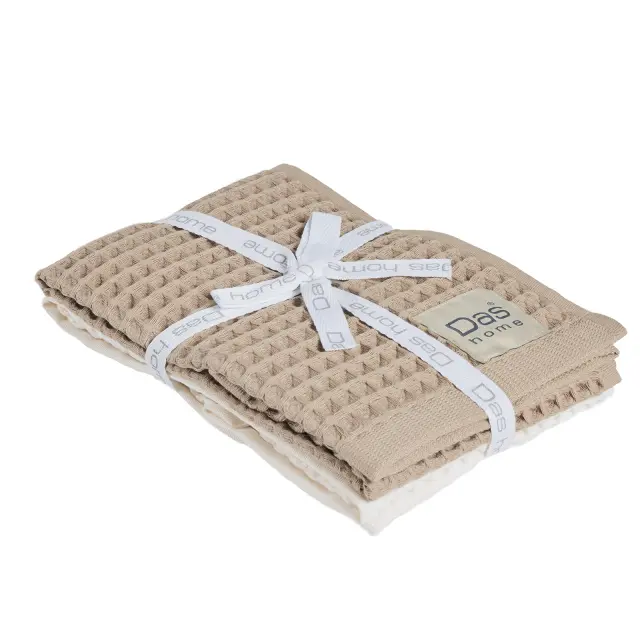 Πετσέτες Κουζίνας Σετ 2 Τεμ 40x60 Das Home 0800 Ivory-Beige 100% βαμβακερό