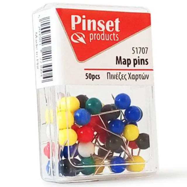 Πινέζες Χαρτών Pinset +EFO 50τεμ