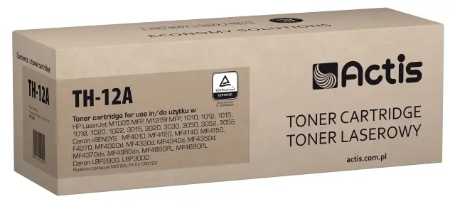 Actis TH-12A Toner (replacement for HP 12A Q2612A, Canon FX-10, Canon CRG-703 Standard 2000 pages black)