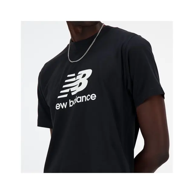 New Balance Stacked Logo T-Shirt (MT41502-Black) - Μαύρο 2