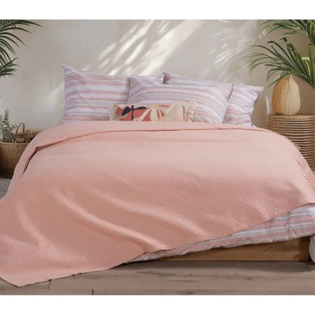 Nef-Nef Homeware Κουβέρτα Πικέ Υπέρδιπλη New Golf 220x240 Denim 3