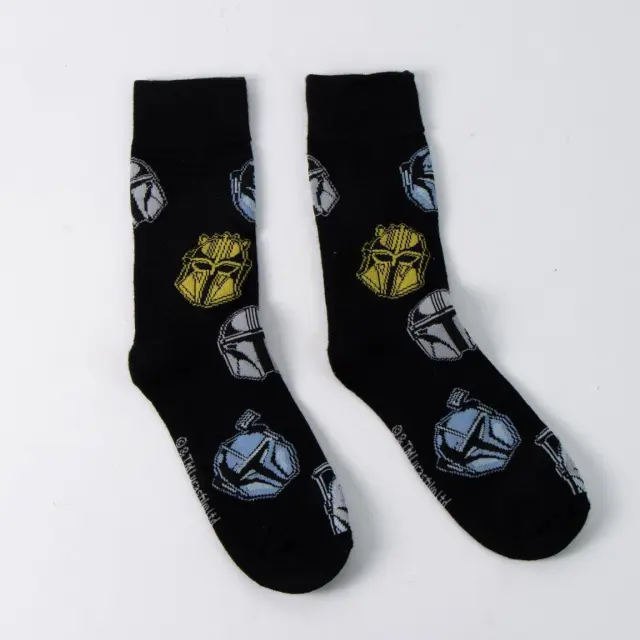 Star Wars The Mandalorian μακριά κάλτσα ενηλίκων Νο 38-45 Μαύρο 3