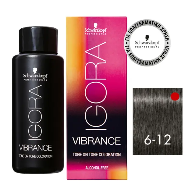 Schwarzkopf Igora Vibrance 6-12 Ξανθό Σκούρο Σαντρέ 60ml 2