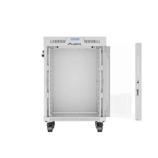 Lanberg Καμπίνα Rack 19" 15U 600x600 Gray LCD v2 (FF01-6615-12SL)