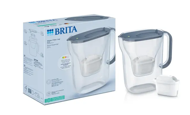 BRITA STYLE ESSENTIAL Cool LED 4W STONE BLUE 2,4Lt με φίλτρο MAXTRA PRO ALL-IN-1