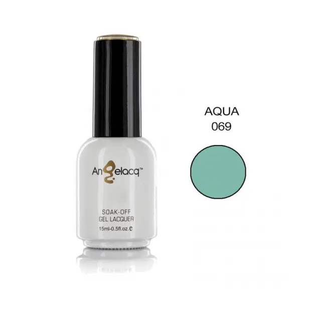 Ημιμόνιμο επαγγελματικό βερνίκι ANGELACQ 15ML - 0.5FL.OZ 069 Aqua