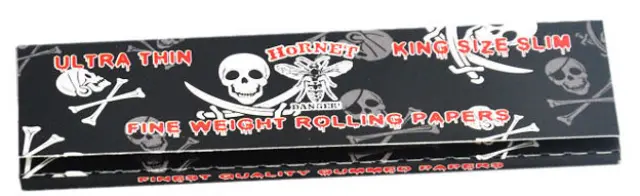 Hornet Χαρτάκια King Size Slim - Black Skull 32φ